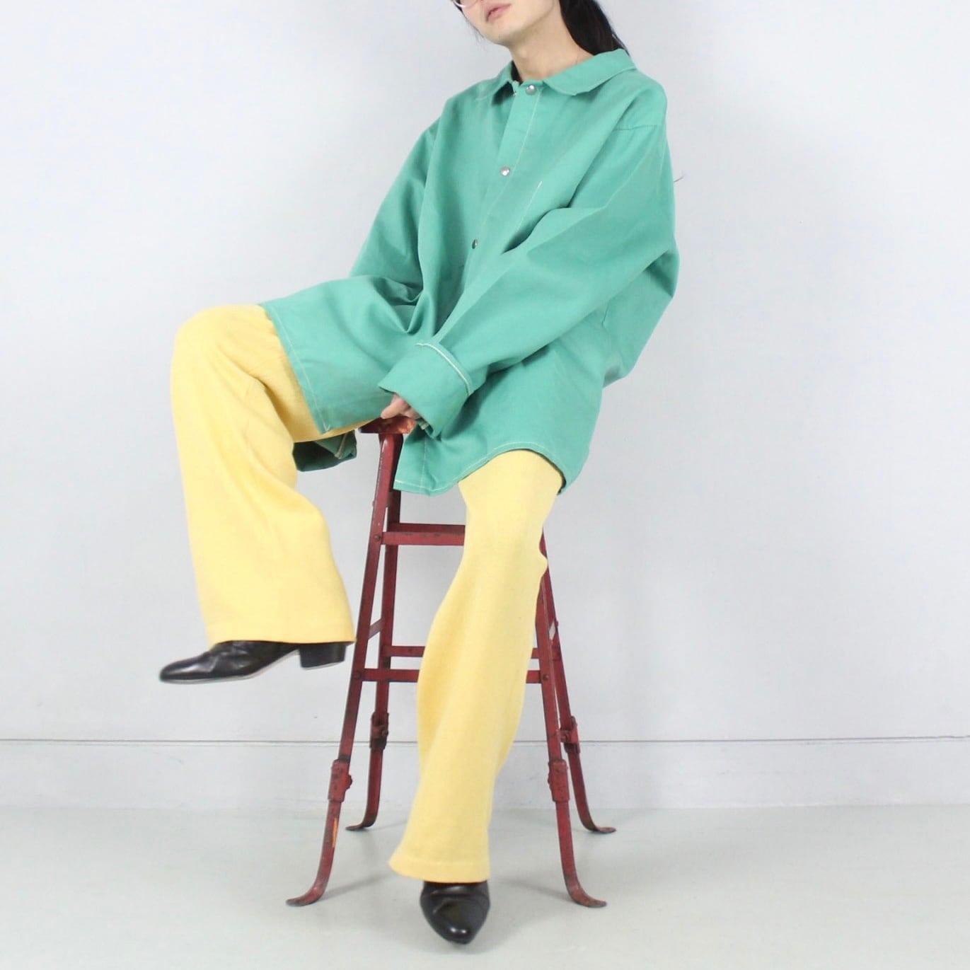 DEADSTOCK オーバーサイズ ミントグリーン カバーオールジャケット
