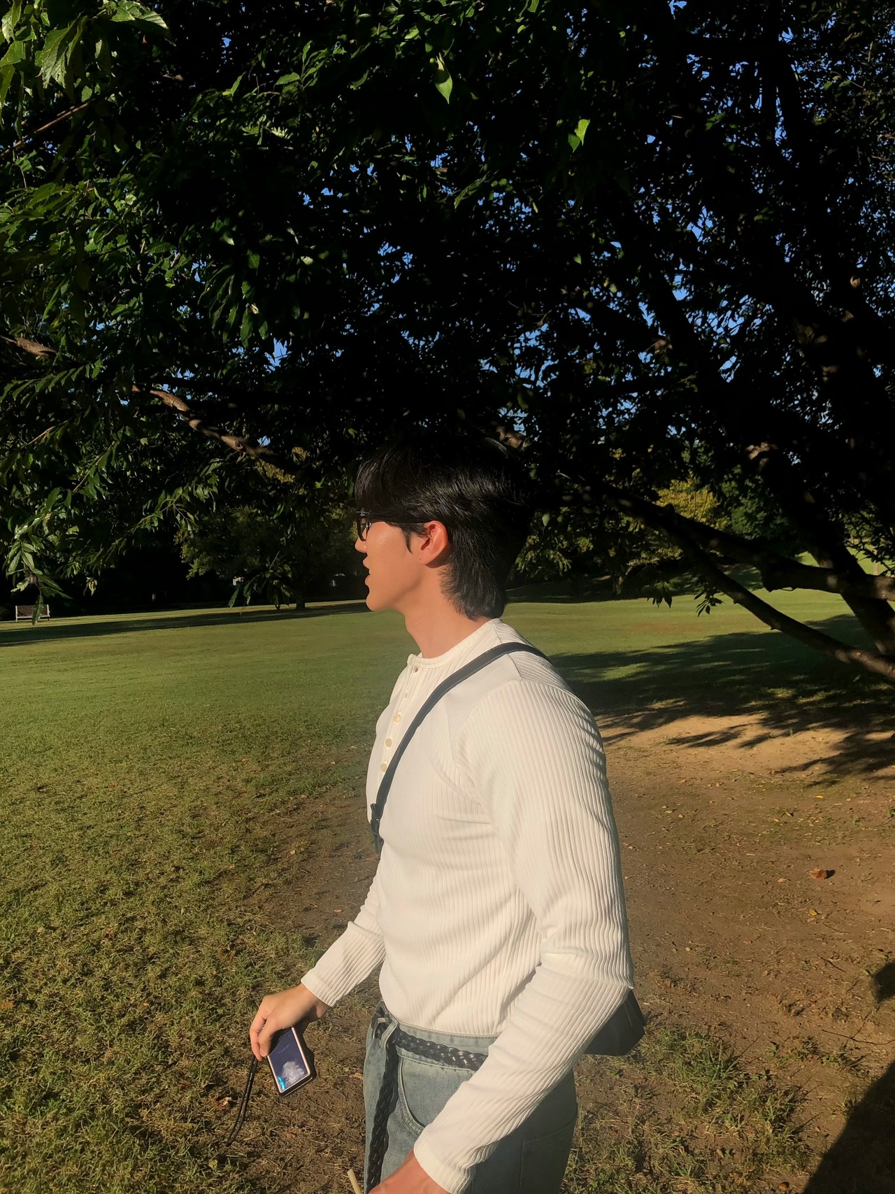 【MuscleFit】Ribbed Raglan Henley Neck Long Tee (5color) - 6
