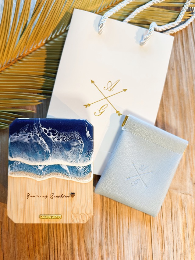 Wavelet bamboo jewelry box