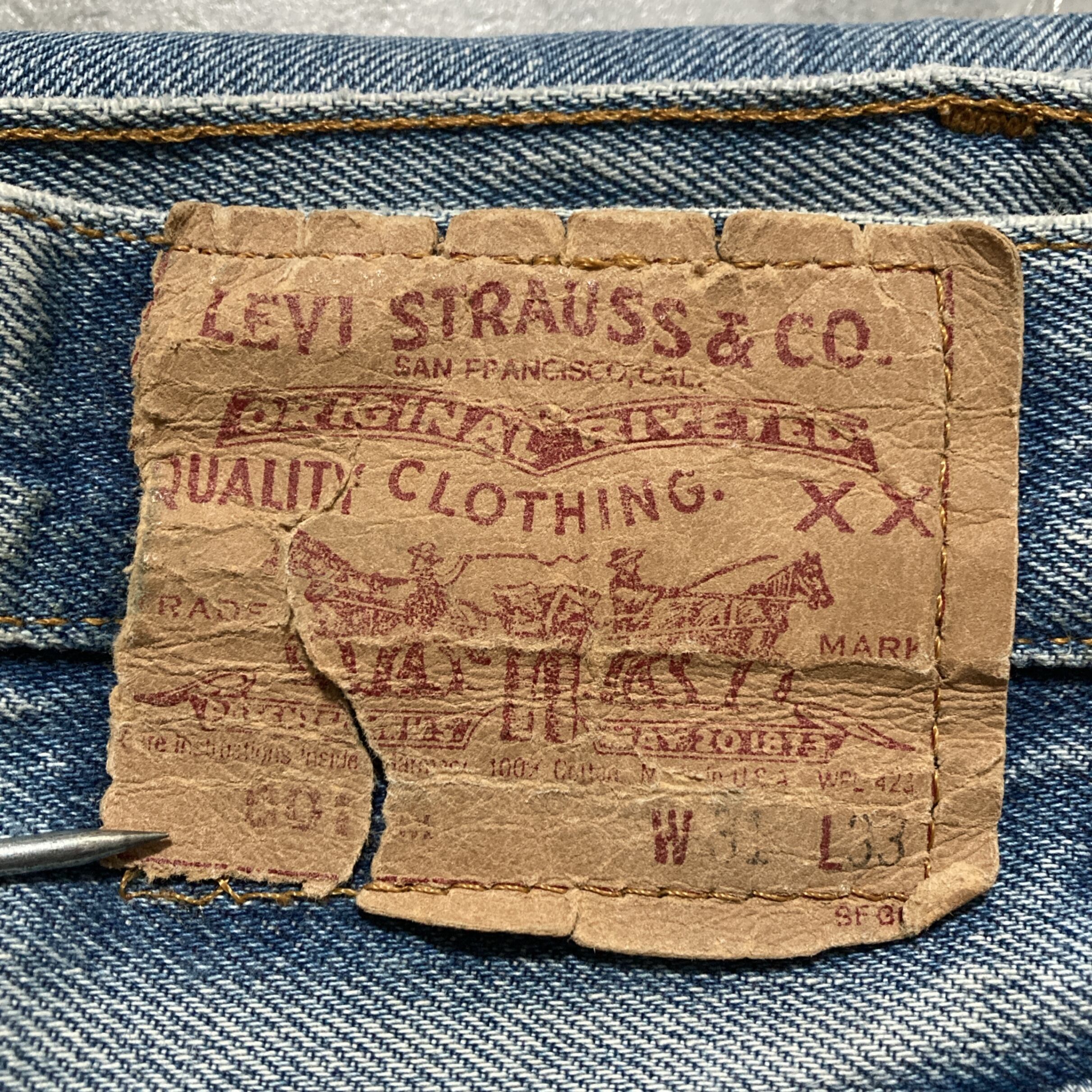 専用80s USA製 Levi's 501 0000 W33 L36 刻印552 W31 L33】80's US.Levis 501xx リーバイス エルパソ工場(522) 裏ボタン