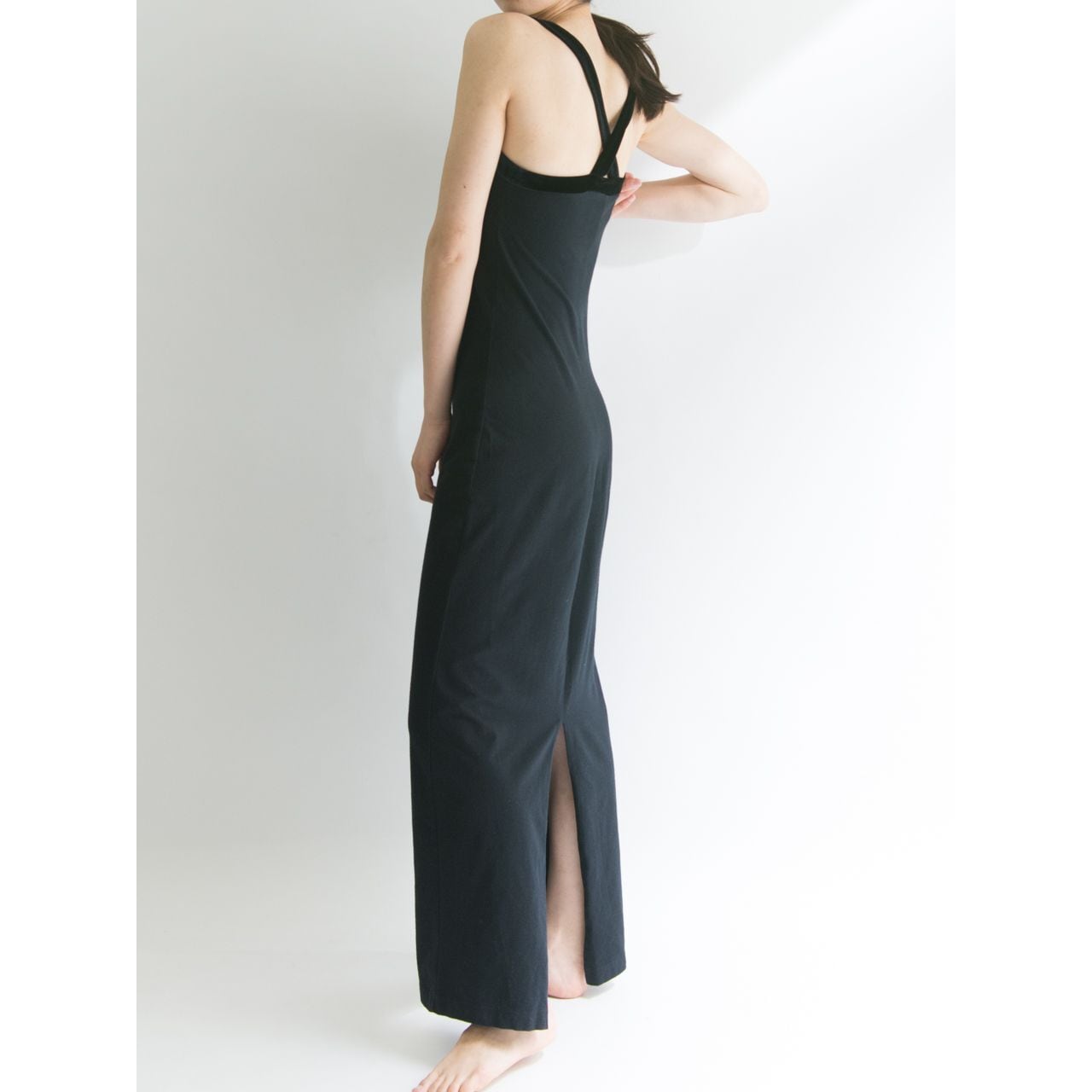 【La forme】V-neck jersey maxi dress（Vネックジャージーマキシドレス ワンピース）5c
