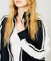 COOLAスイッチングラグランスリーブトラックジャケット (BLACK) CQ-48017