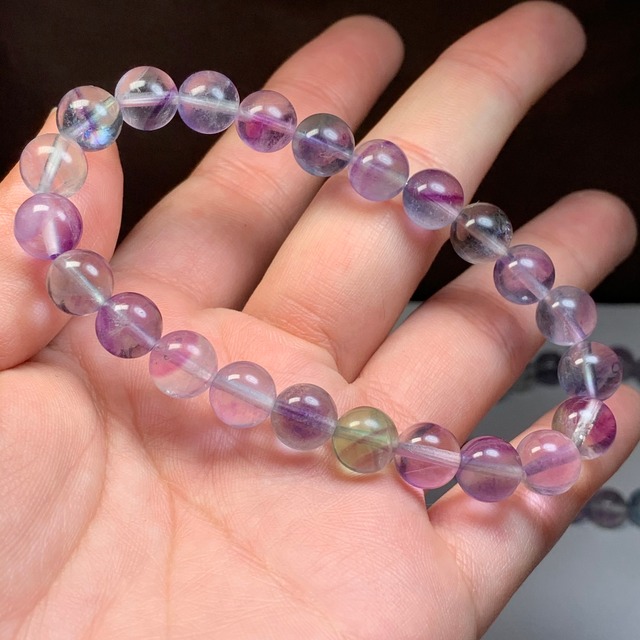 A55.多彩な色合いグラデーションフローライト ブレスレット