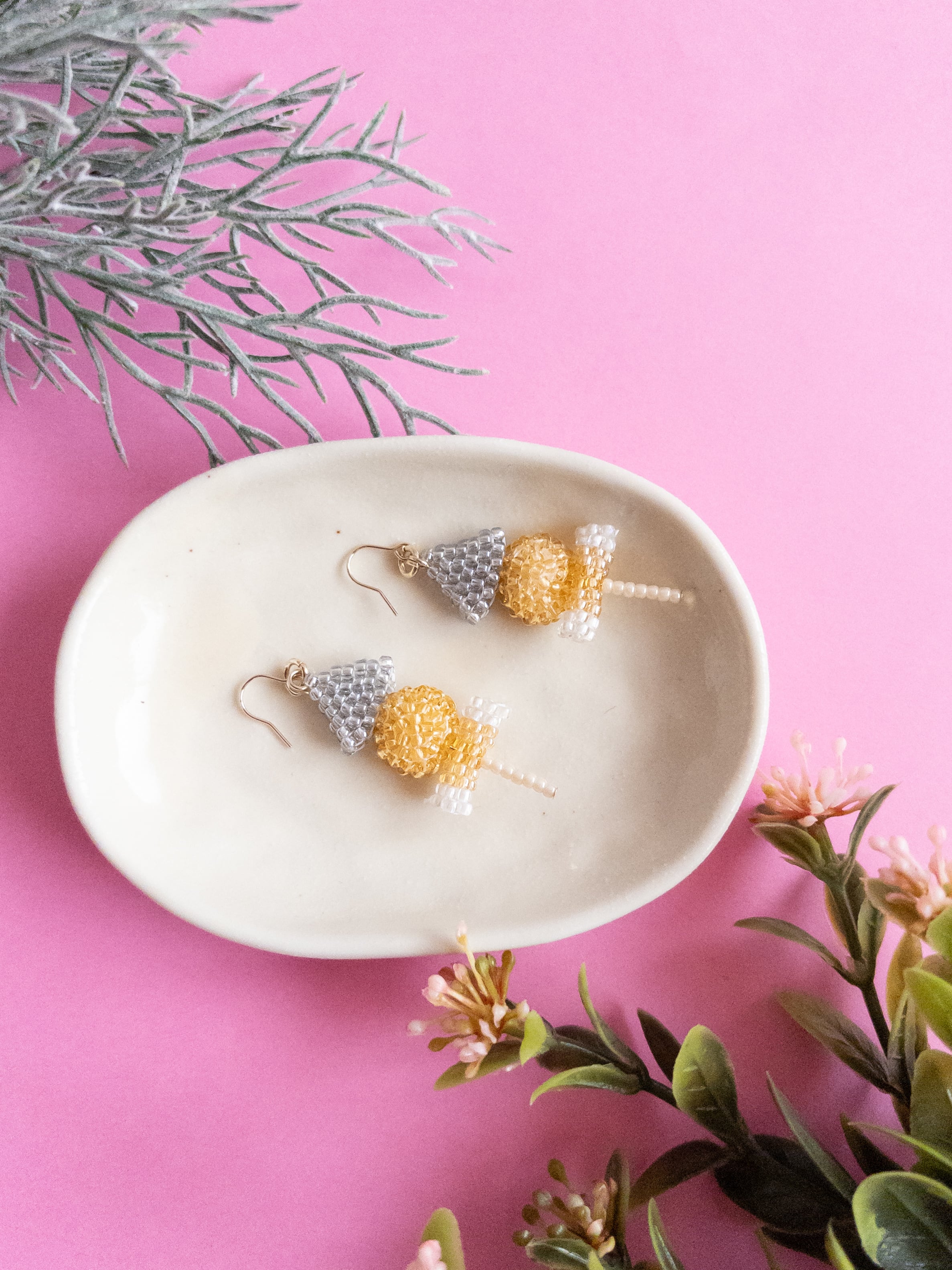 おでんのビーズステッチピアス＆イヤリング | うさのひみつきち