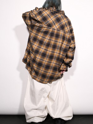 yellow ombre check XXXL over silhouette shirt