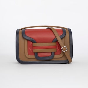 PIERRE HARDY　ALPHA BAG MAX　CAMEL RUST NAVY
