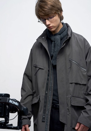 DECESOLO 25AW パッチワーク マルチポケット ウィンドブレーカー