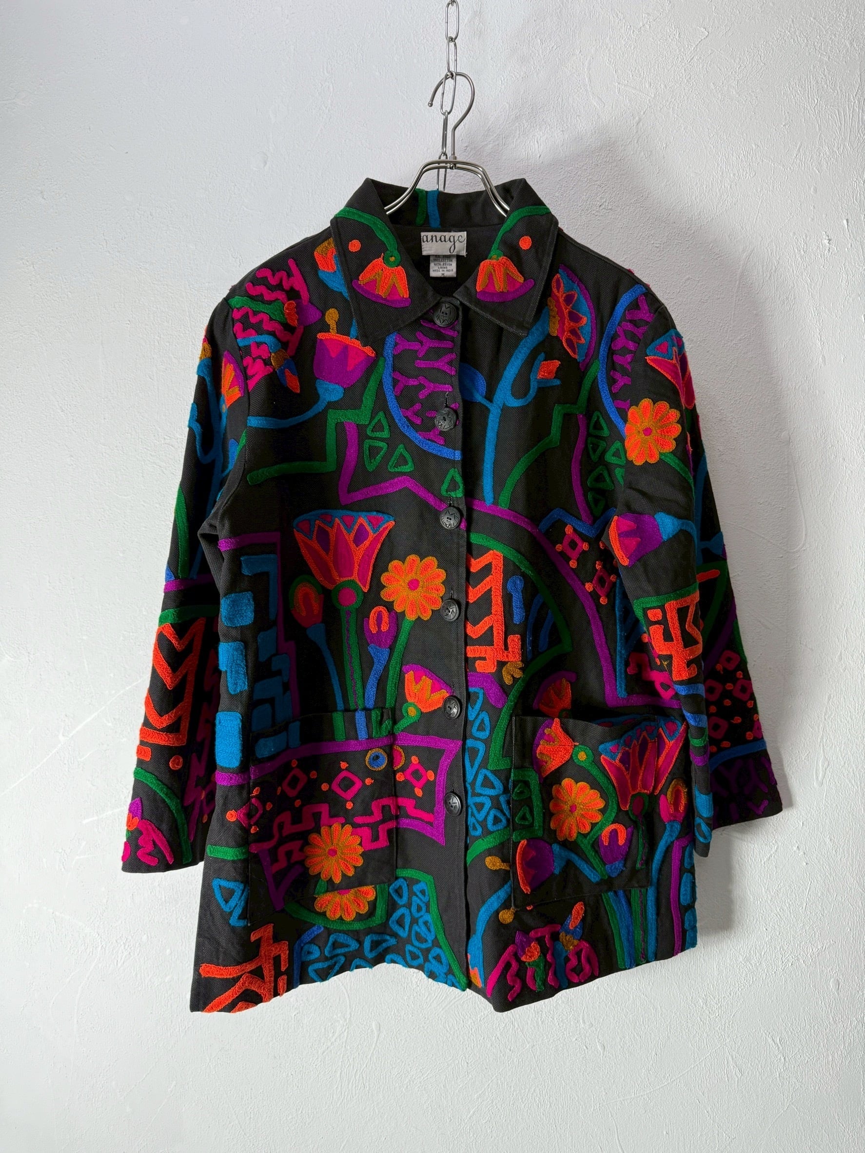 90’s Colorful Embroidery Art Jacket
