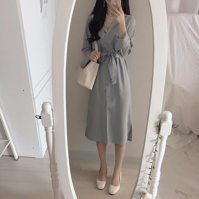 ットが きれいなスカイブルーのシャツワンピース 76idc M やブランド