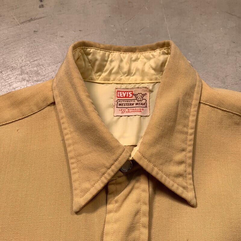 50's LEVI'S リーバイス ウールギャバジンウェスタンシャツ ショート