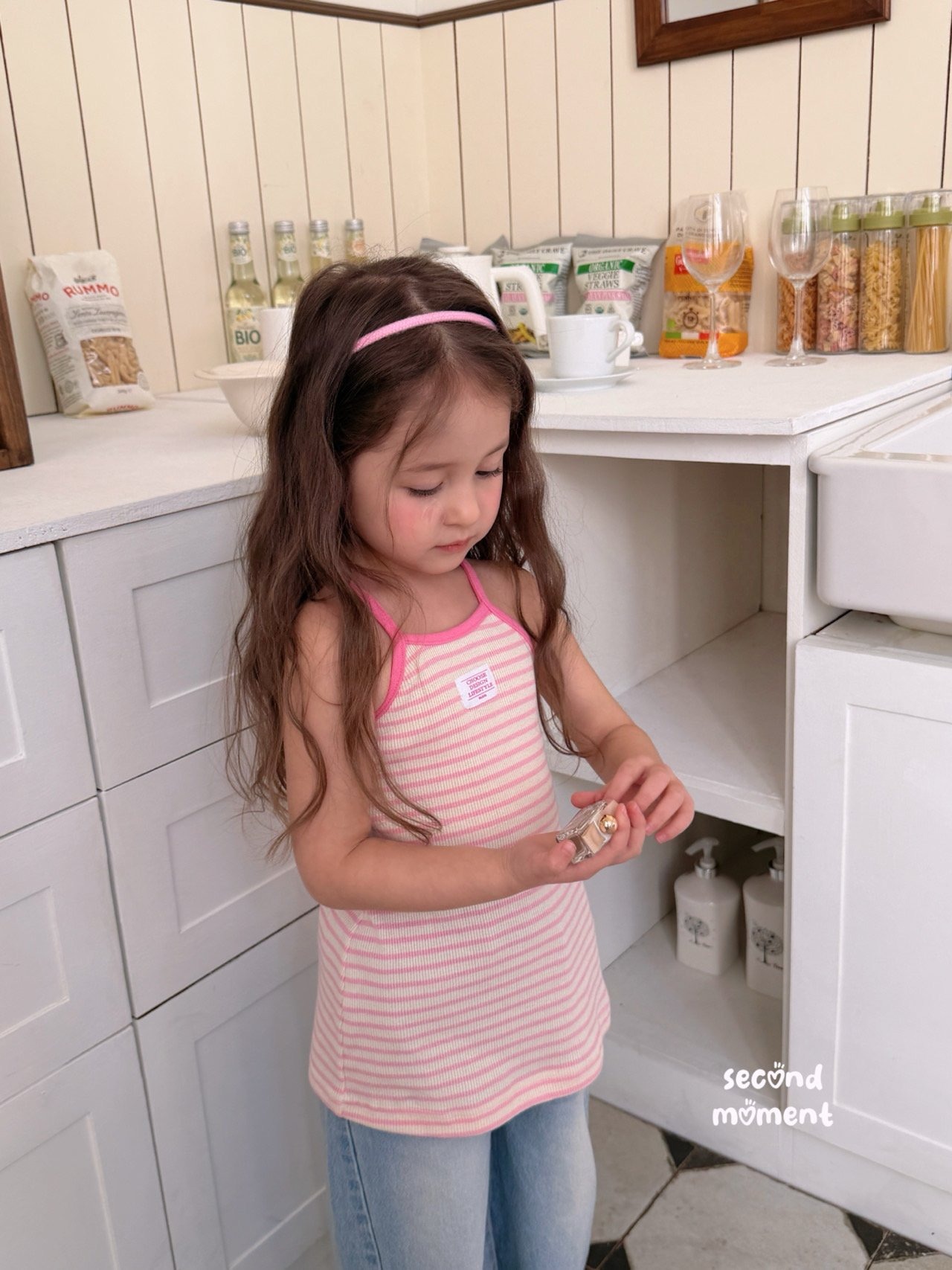 [second moment] Label Stripe Dress (JS/JM/JL) / [세컨드모먼트] 라벨단가라원피스 (JS/JM/JL)