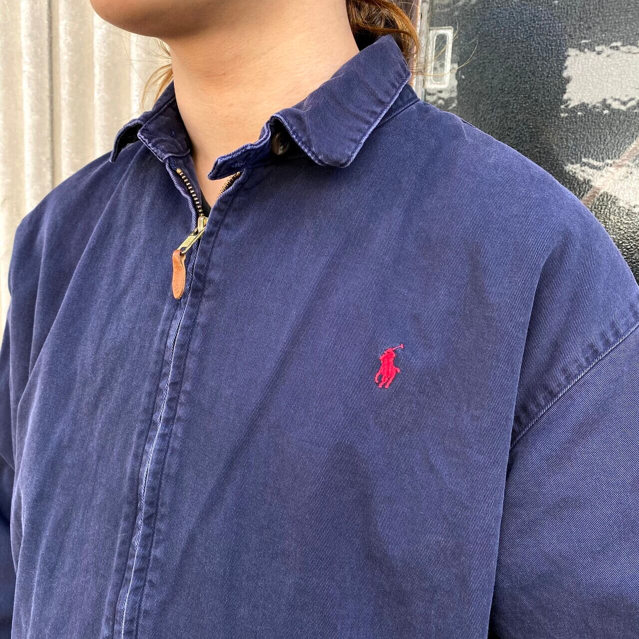 90年代 USA製 ラルフローレン スイングトップ メンズM 古着 90S ビンテージ ヴィンテージ Ralph Lauren ネイビー  紺色【ブルゾン・ジャケット】【SS2201-30】 | cave 古着屋【公式】古着通販サイト