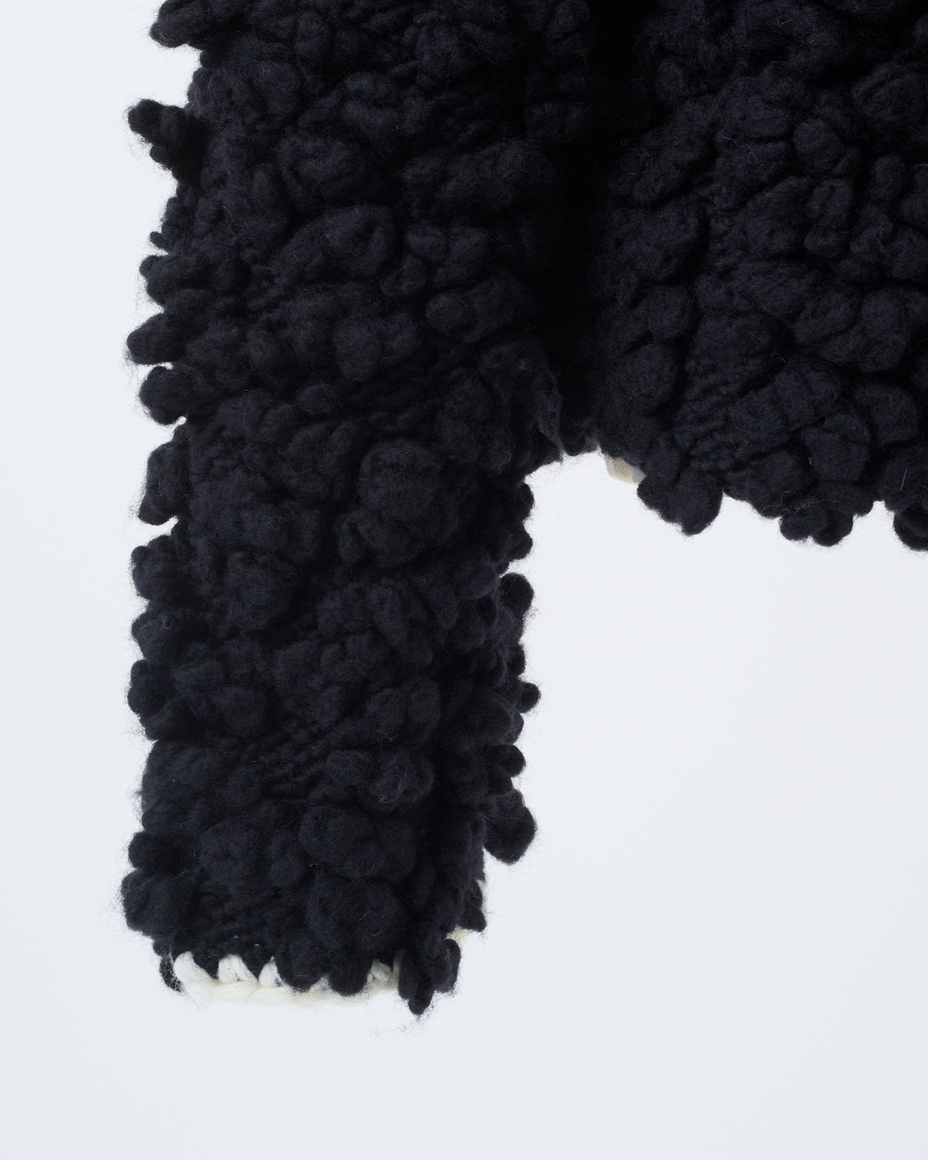 マシュマロニットカーディガン Teddy ブラック | Cygne
