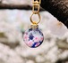 サクラ玉（夜桜）（ネックレスorキーホルダー）18mm