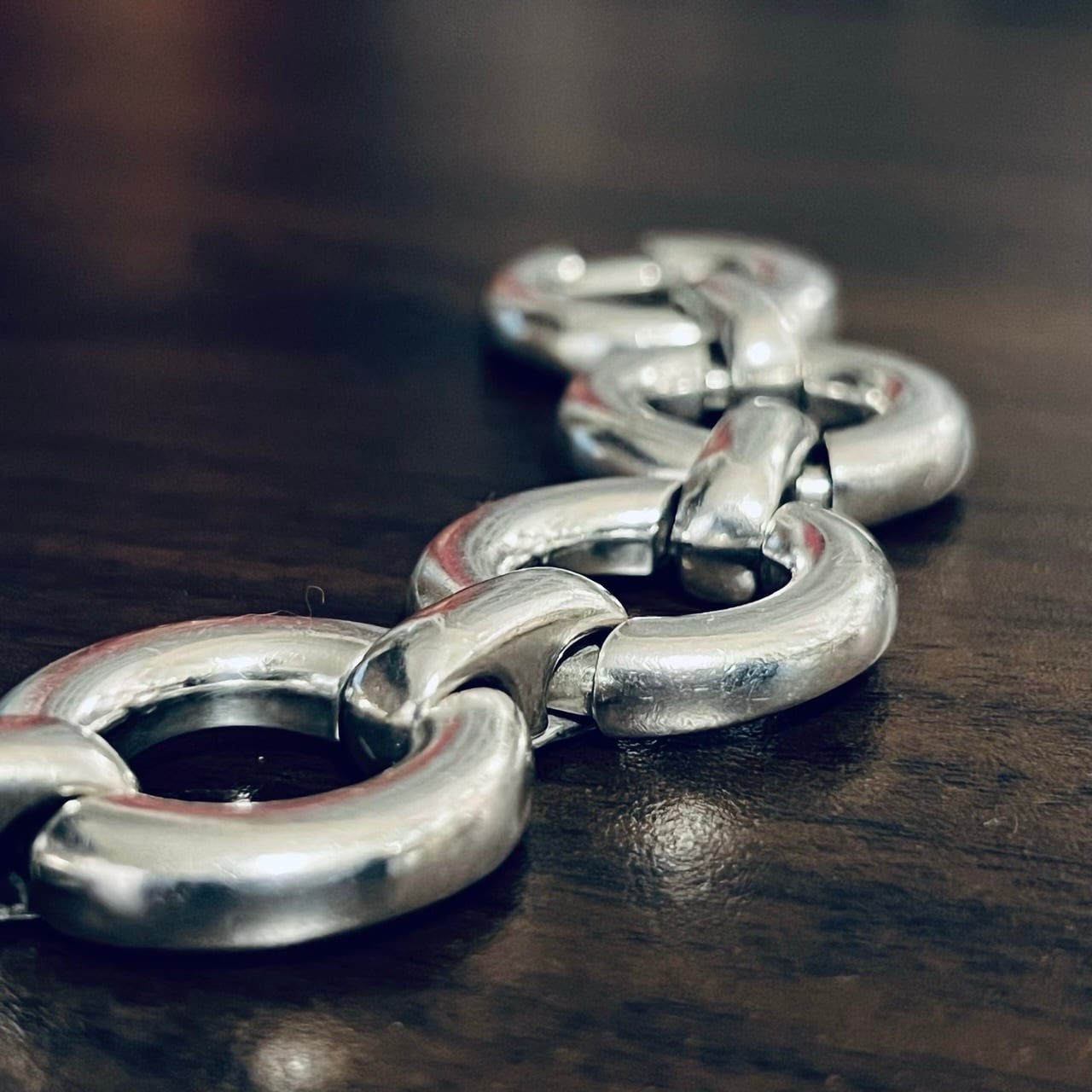 VINTAGE TIFFANY & CO. Circle Link Bracelet Sterling Silver 