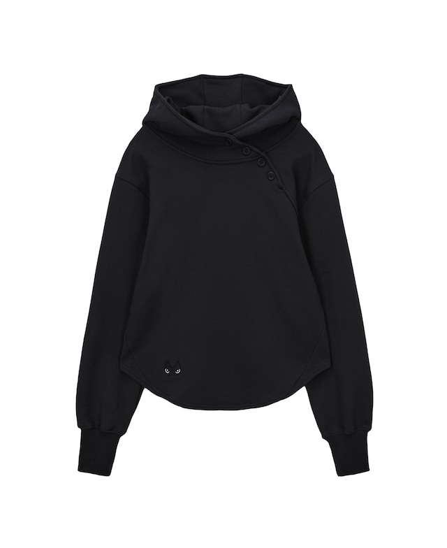 [hug your skin] Hugging Button-up hoodie (black) 正規品 韓国ブランド 韓国ファッション 韓国代行 日本 店舗 hugyourskin hug ハグユアスキン