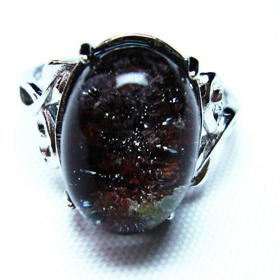 ガーデンクォーツ 水晶 指輪 リング 15号 サイズ調整可能 フリーサイズ [M便 1/20] 115-3100