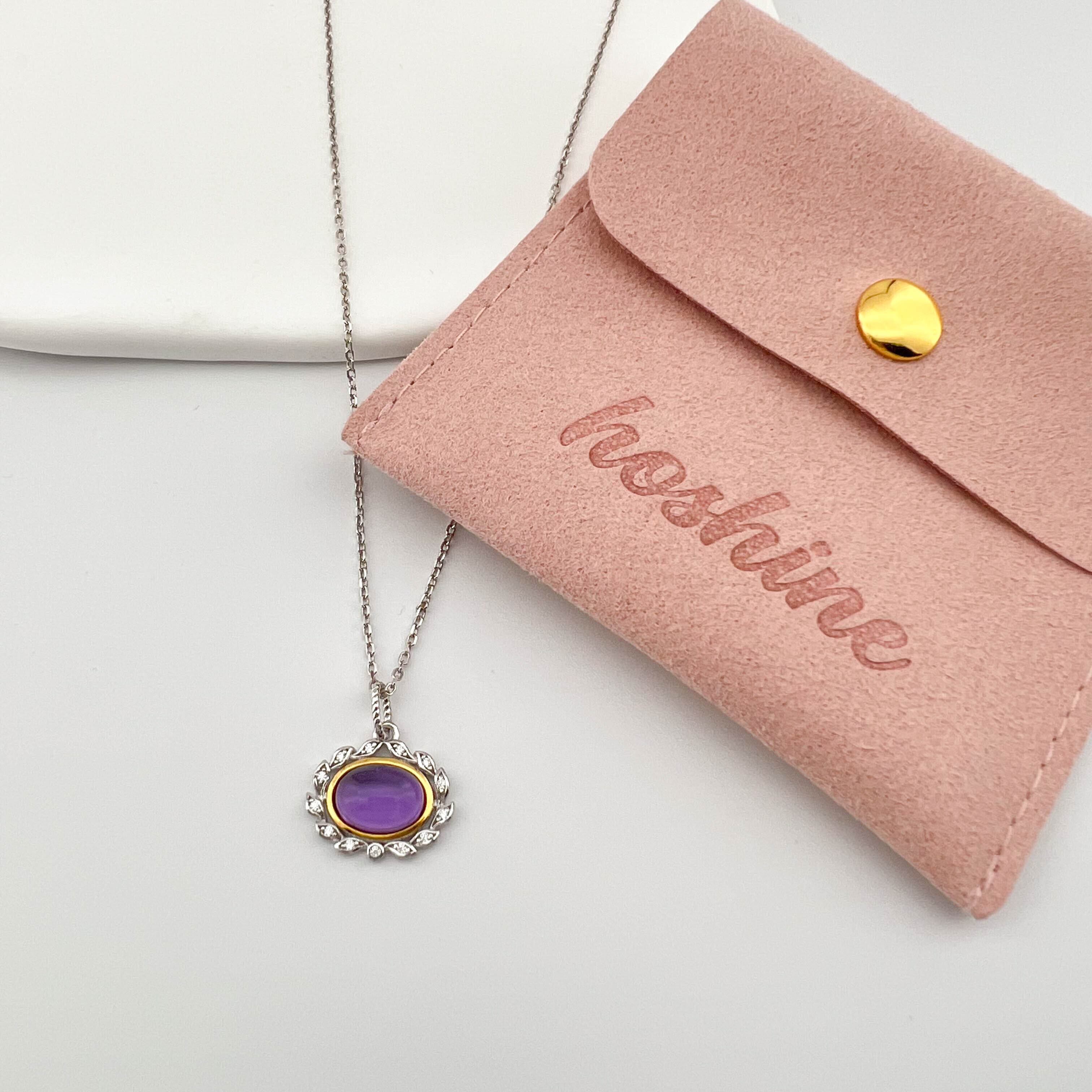 S925シルバー 天然アメジスト ネックレス