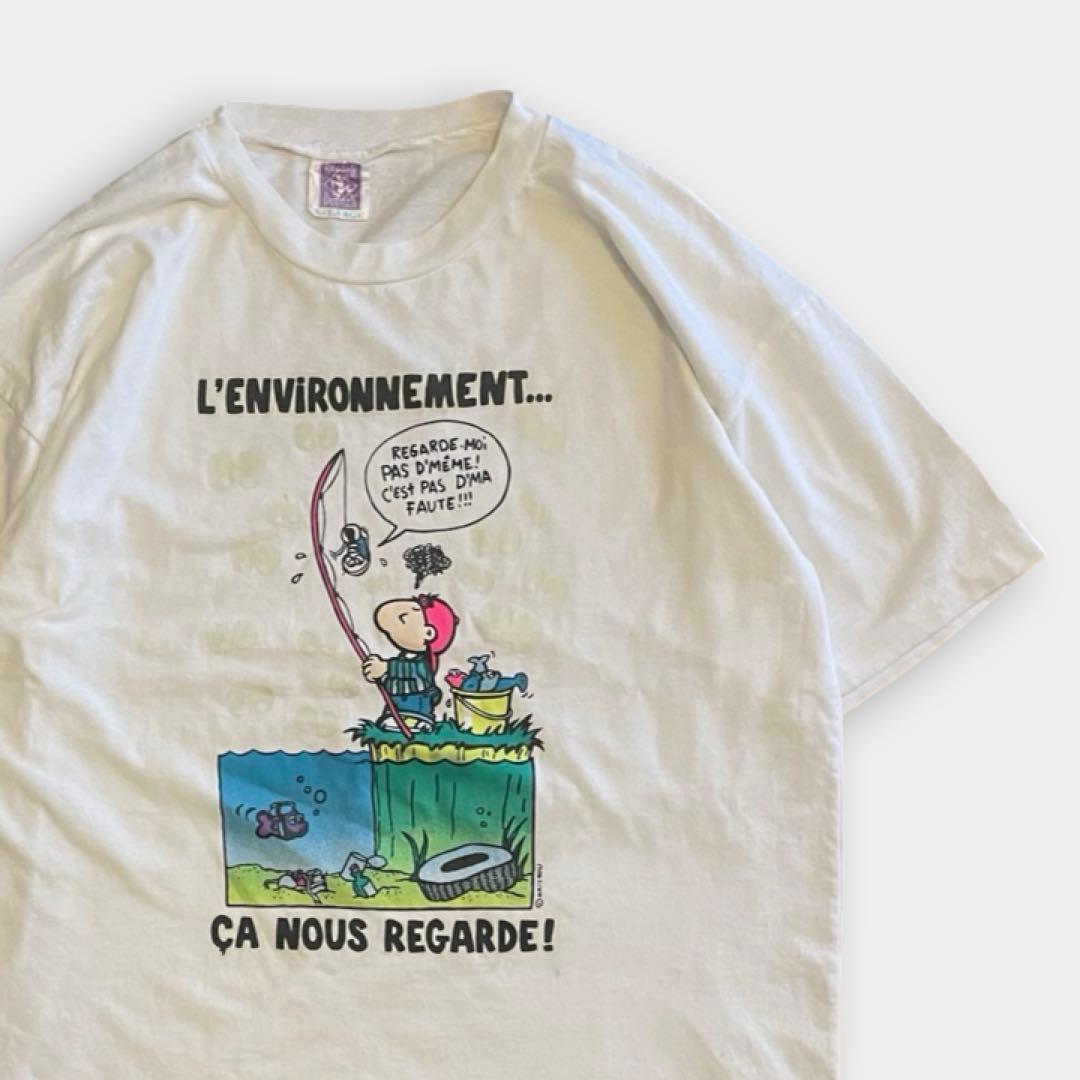 USA製 90s Hanes 動物 オオカミ Tシャツ 黒 グッドレギュラー | LUCKY