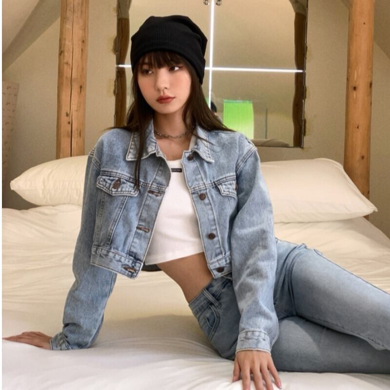 スタンダードスタイルショートコート オータムルーズトップス ロング レトロ 秋物 ハンチェンe68623749805