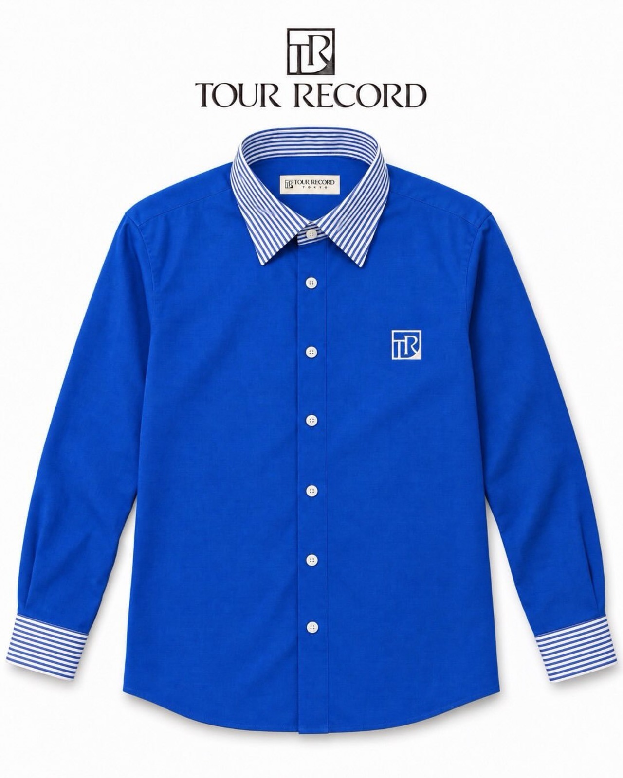 TOUR RECORD Yシャツ ブルー Lサイズ