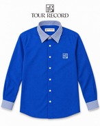 TOUR RECORD Yシャツ ブルー Lサイズ