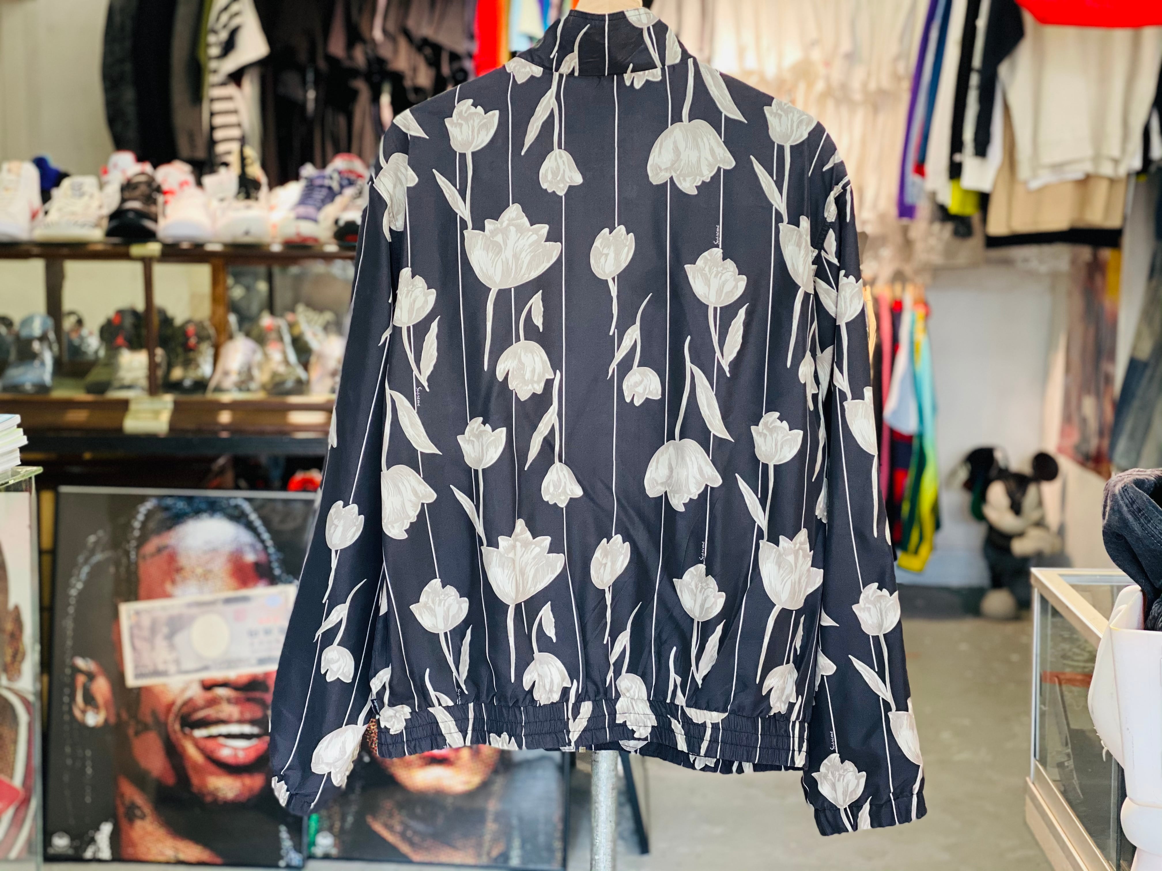 Supreme FLORAL SILK TRACK JACKET BLACK MEDIUM 90JL1469 | BRAND 