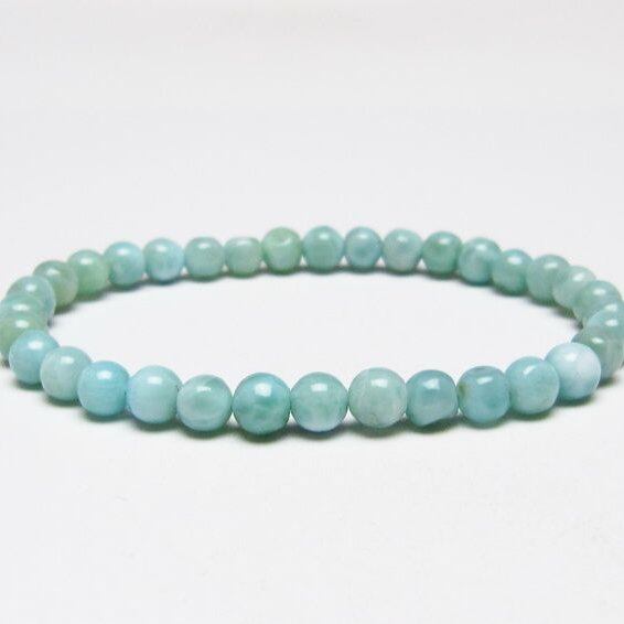 ラリマー ブレスレット 5mm メール便可 一点物 111-50853