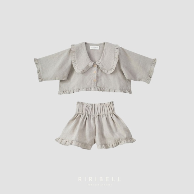 予約【son and daughter】Carmen Linen Sets 1-2y, 3-4y  / 2-3月頃入荷予定