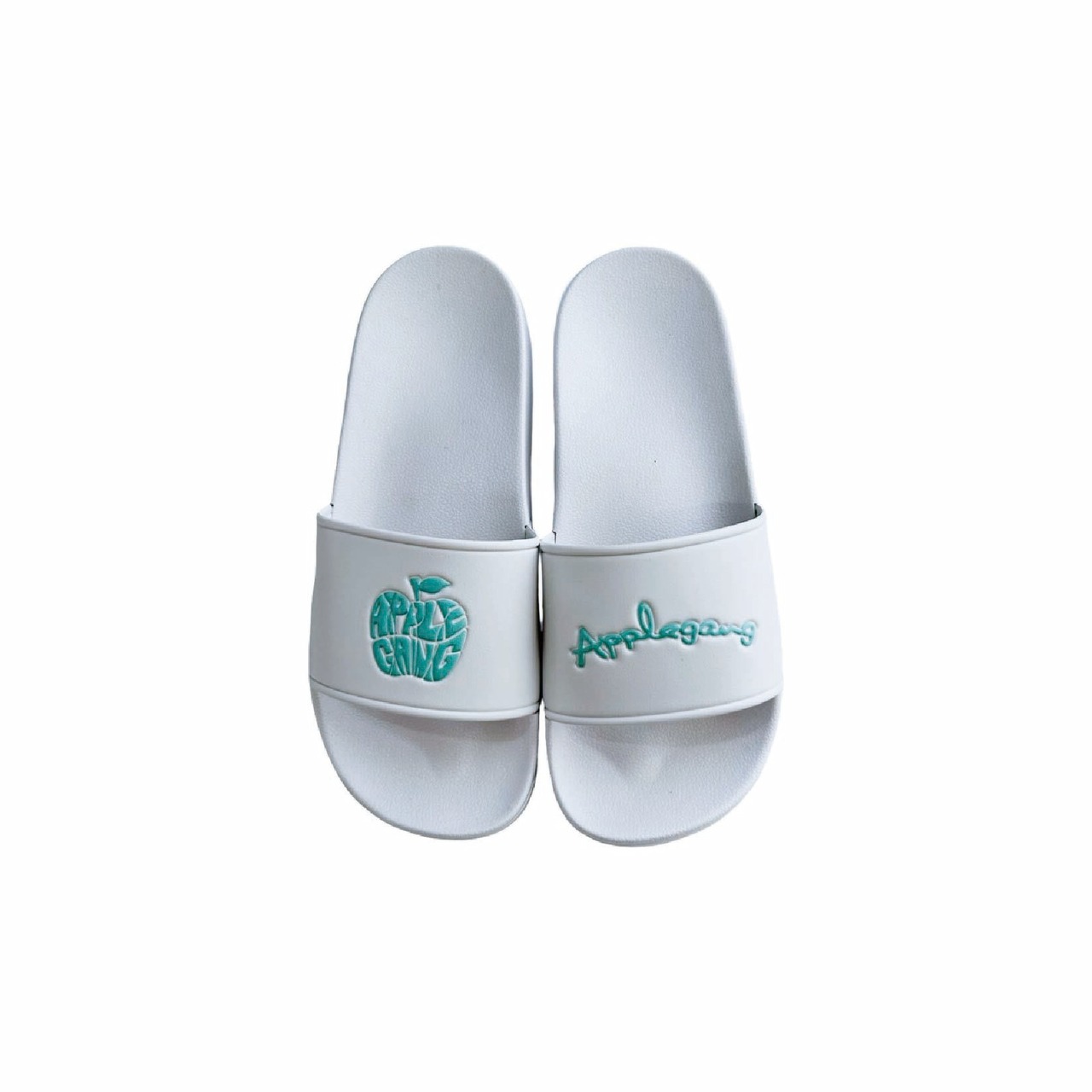 APPLEGANG ASYMMETRIC SLIDES ホワイト×ティファニー