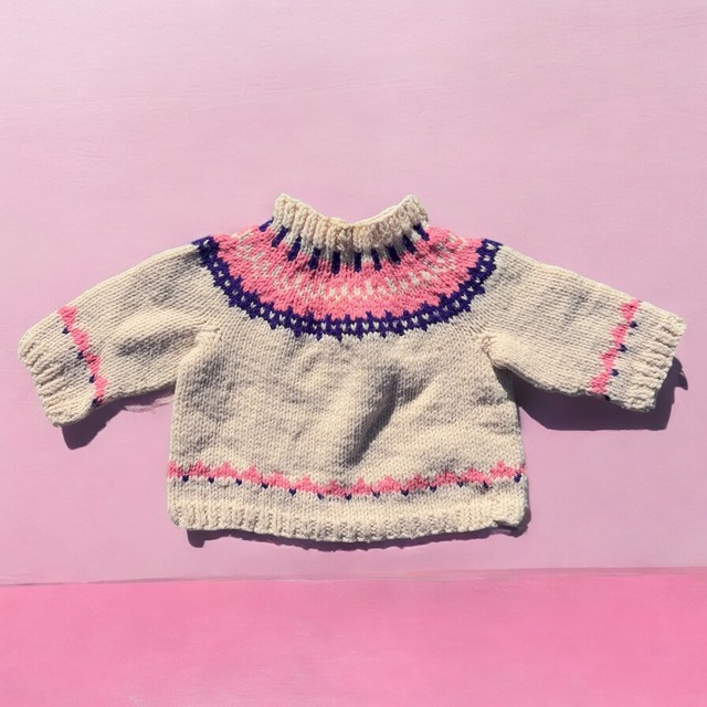 【KIDS】vintage hand knit size:12month〜18month前後