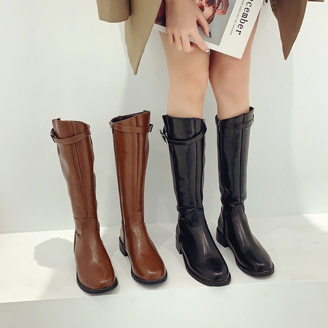 レディースブーツスプリングレッドサイドジッパー 靴 シューズ 春物 ラウンドトー 部族の婦人靴90229454496