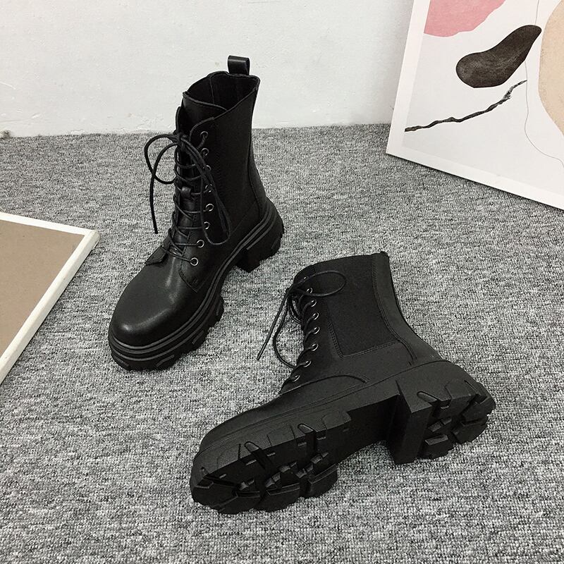 マーティンブーツレディース2020夏チムニーワイルドネットレッドインスタイドヒールレジャーカレッジファンカーブーツ フェイクシューズ84685983806