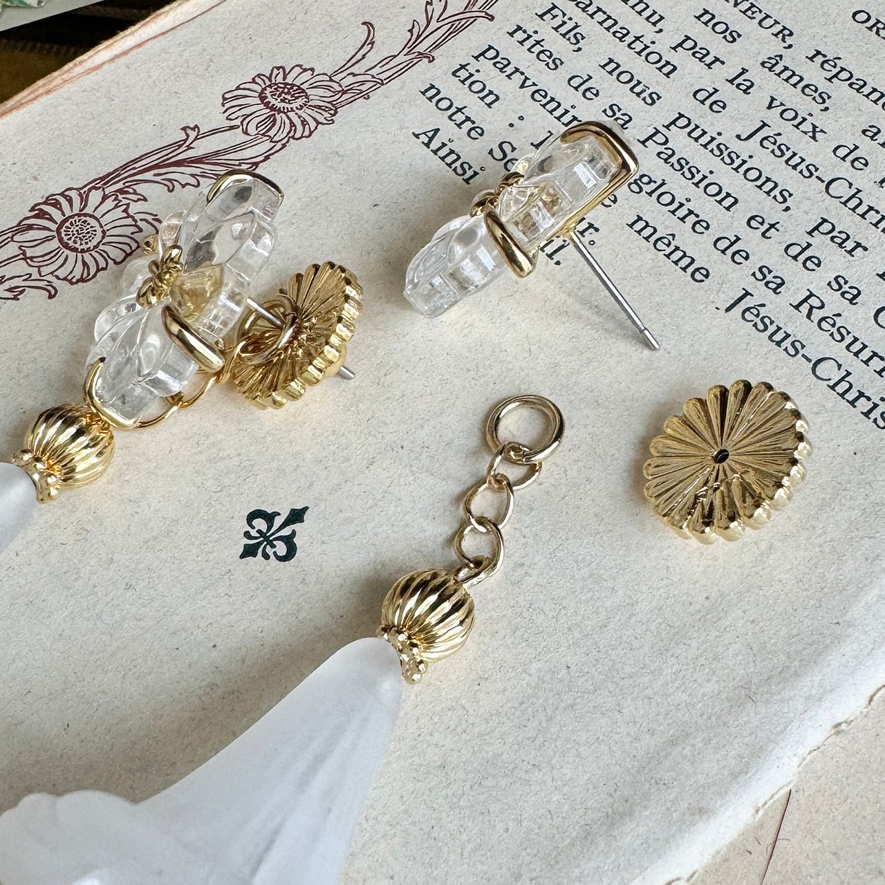 maruo vintage jewelry シャンデリア　ピアス