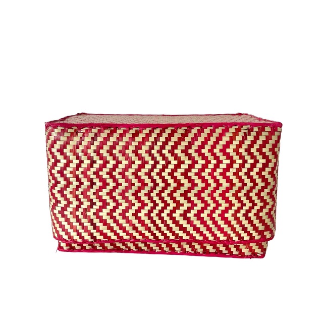 Rectangular colourful basket M w27cm×16.5cm×h16.5cm 四角カラフル蓋付き収納かご
