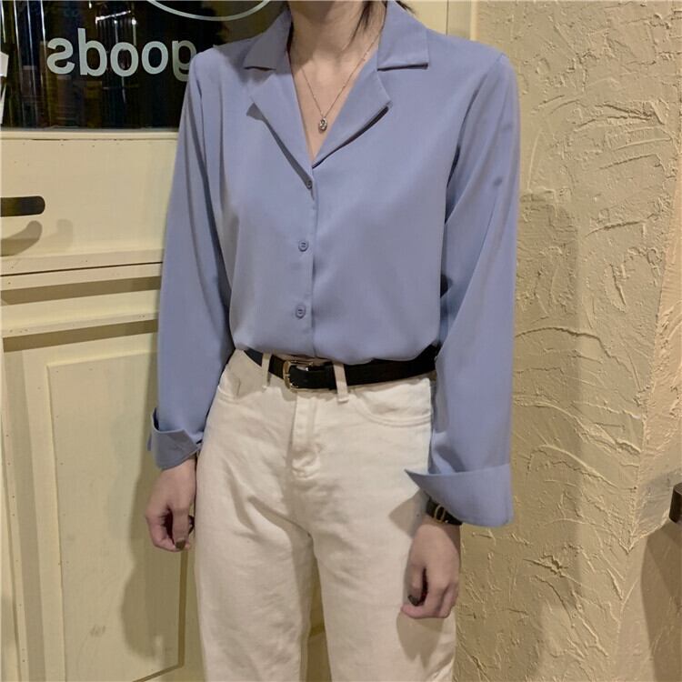 2020年春のワイルドスーツカラー長袖シャツ女性デザインニッチスキームトップコートの新バージョン 1号婦人23445289392