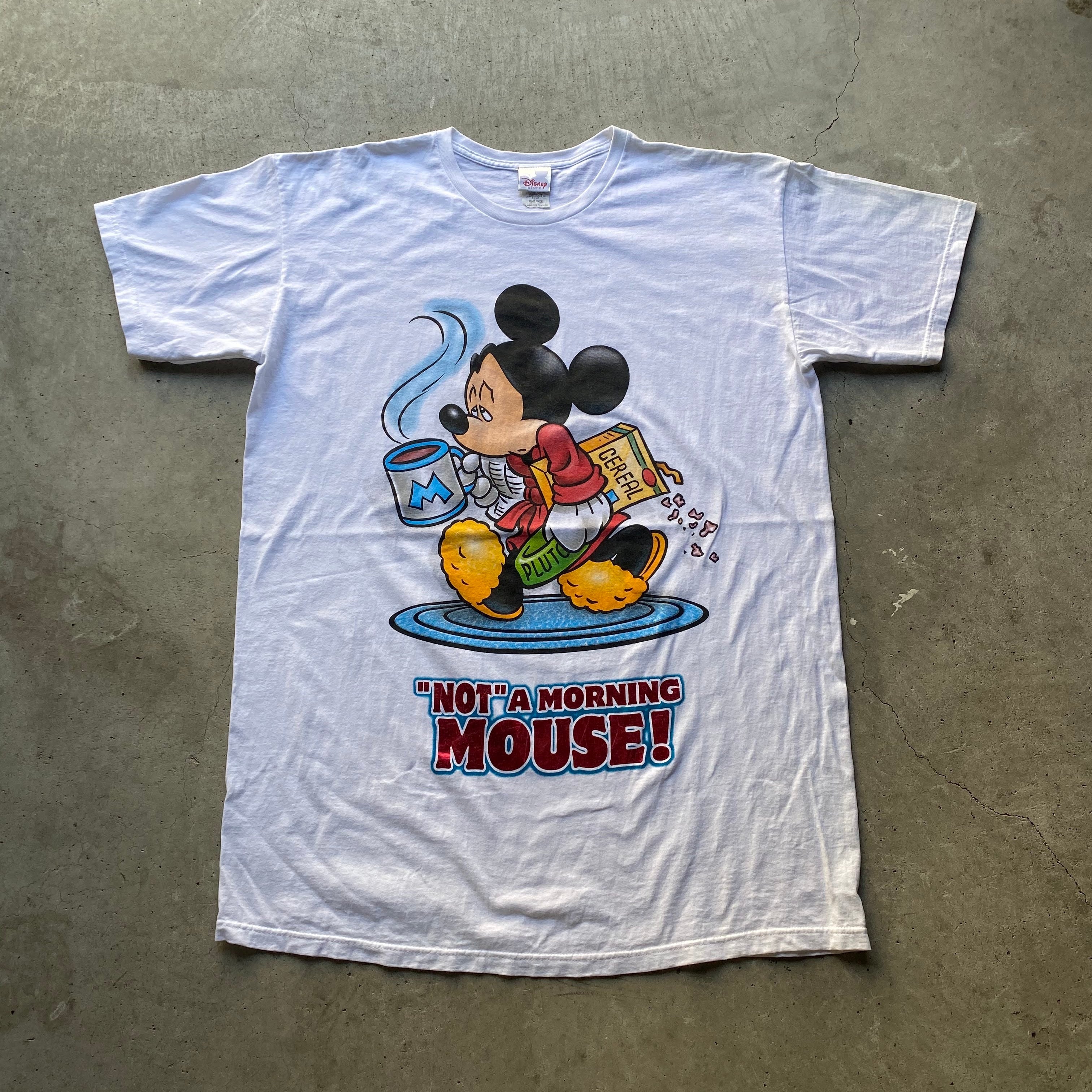 Disney ディズニー Mickey Mouse ミッキーマウス キャラクターTシャツ メンズ レディース 古着Tシャツ   cave  古着屋公式古着通販サイト