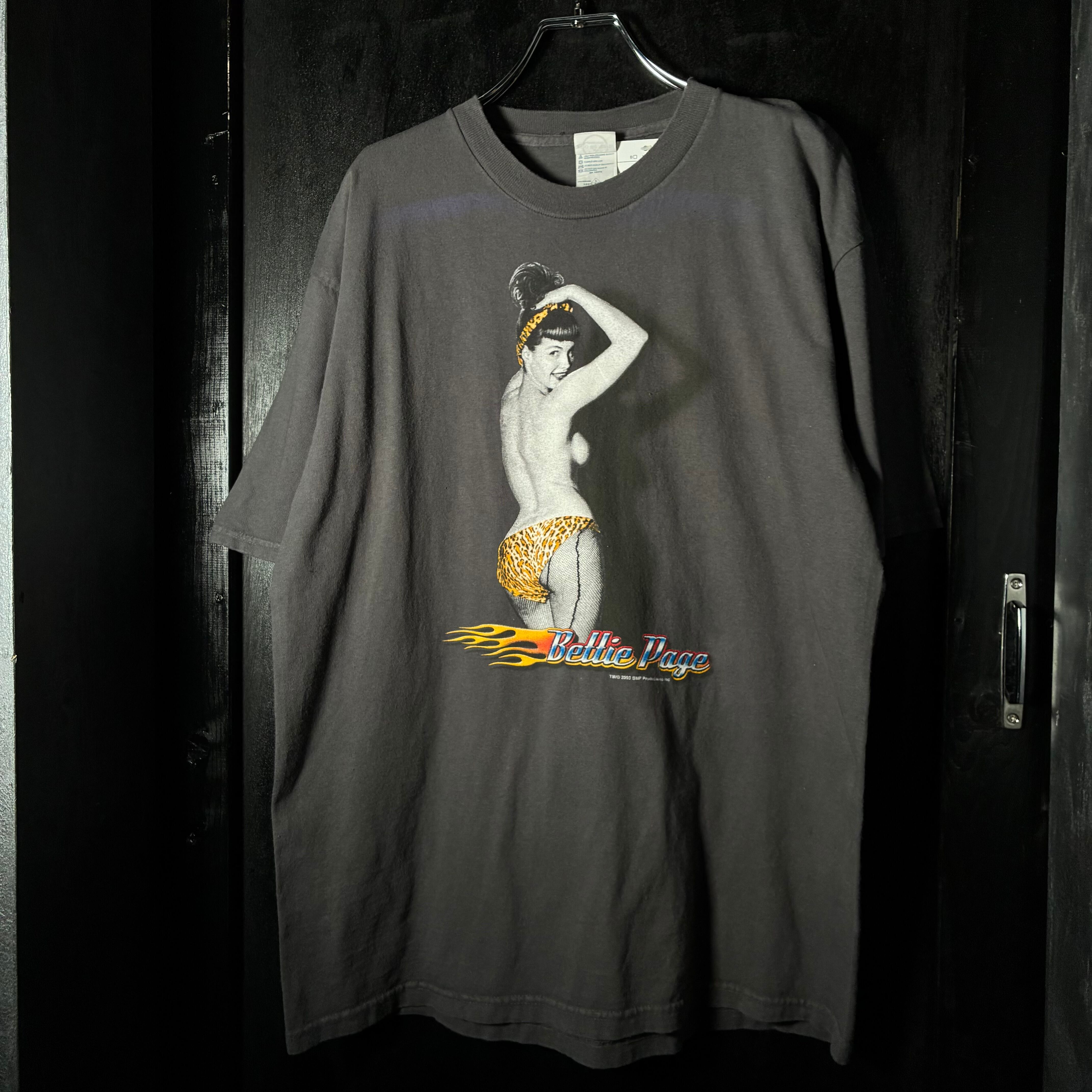 00s USA製 DELTA Bettie Page ベティペイジ Tシャツ グレー | 古着屋