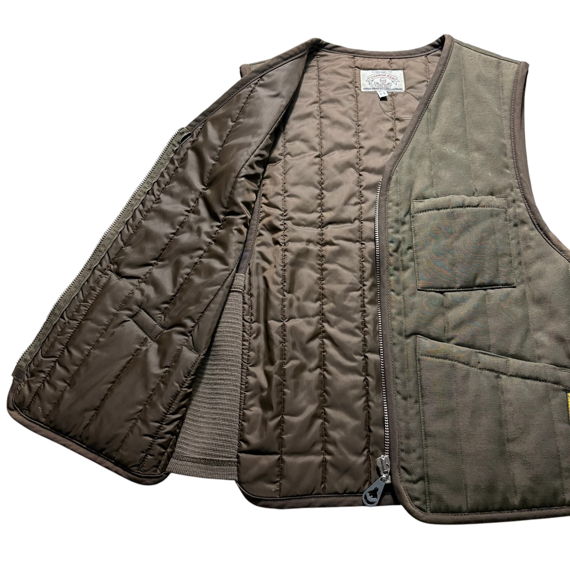 vintage ARMANI JEANS knit switching work vest | NOIR ONLINE