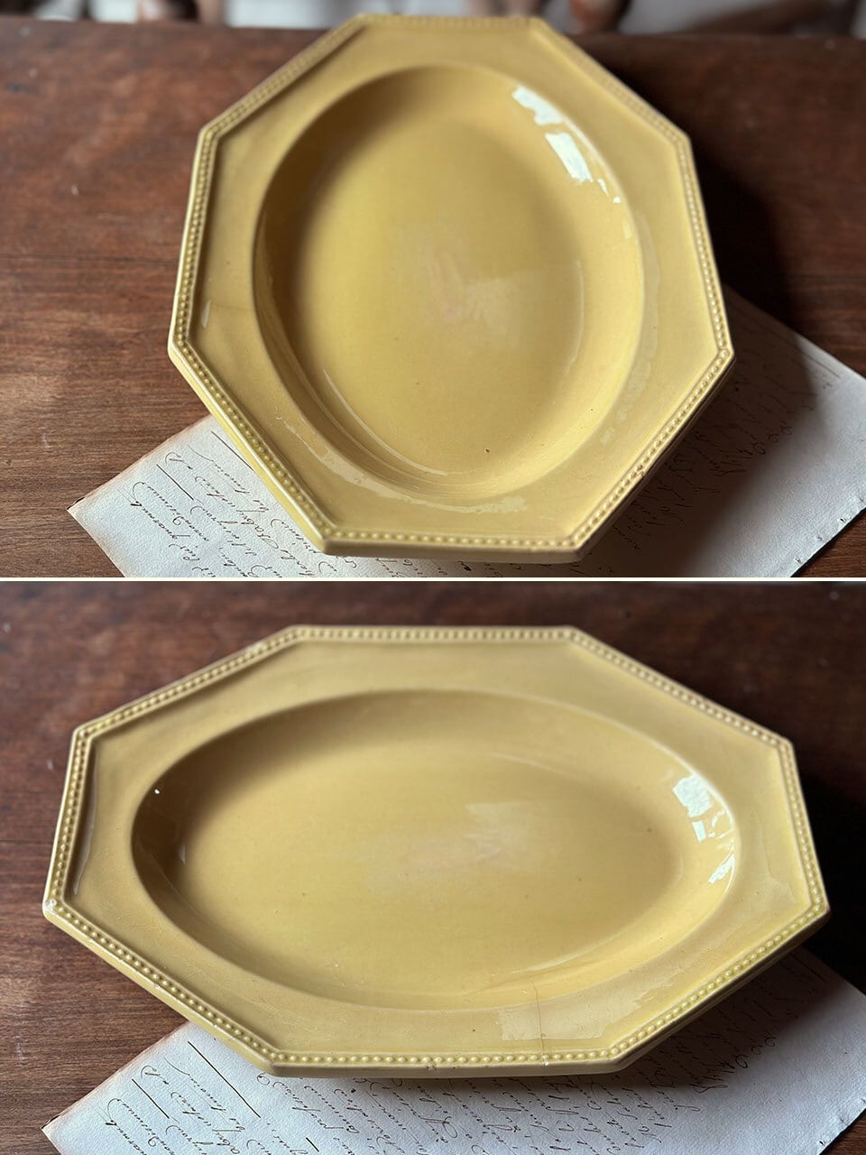 アンティーク　オーバルプレート　ゴールド ○アンティーク○オーバルプレート○アプト○黄色 | Vintage Lover