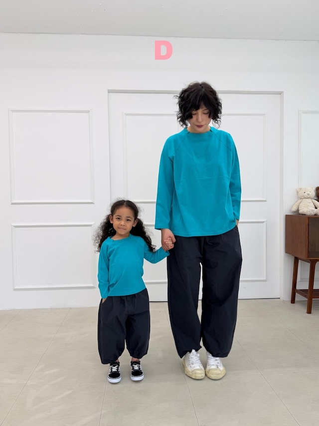 【取寄】dress monster|double neck tee (teal) (mom)|ダブルネックT(ターコイズ)(ママ)|FREE|mom|26 autumn