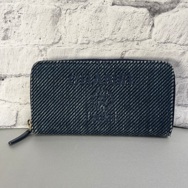 CHANEL シャネル ドーヴィル ココマーク 財布 ブルー A-13054