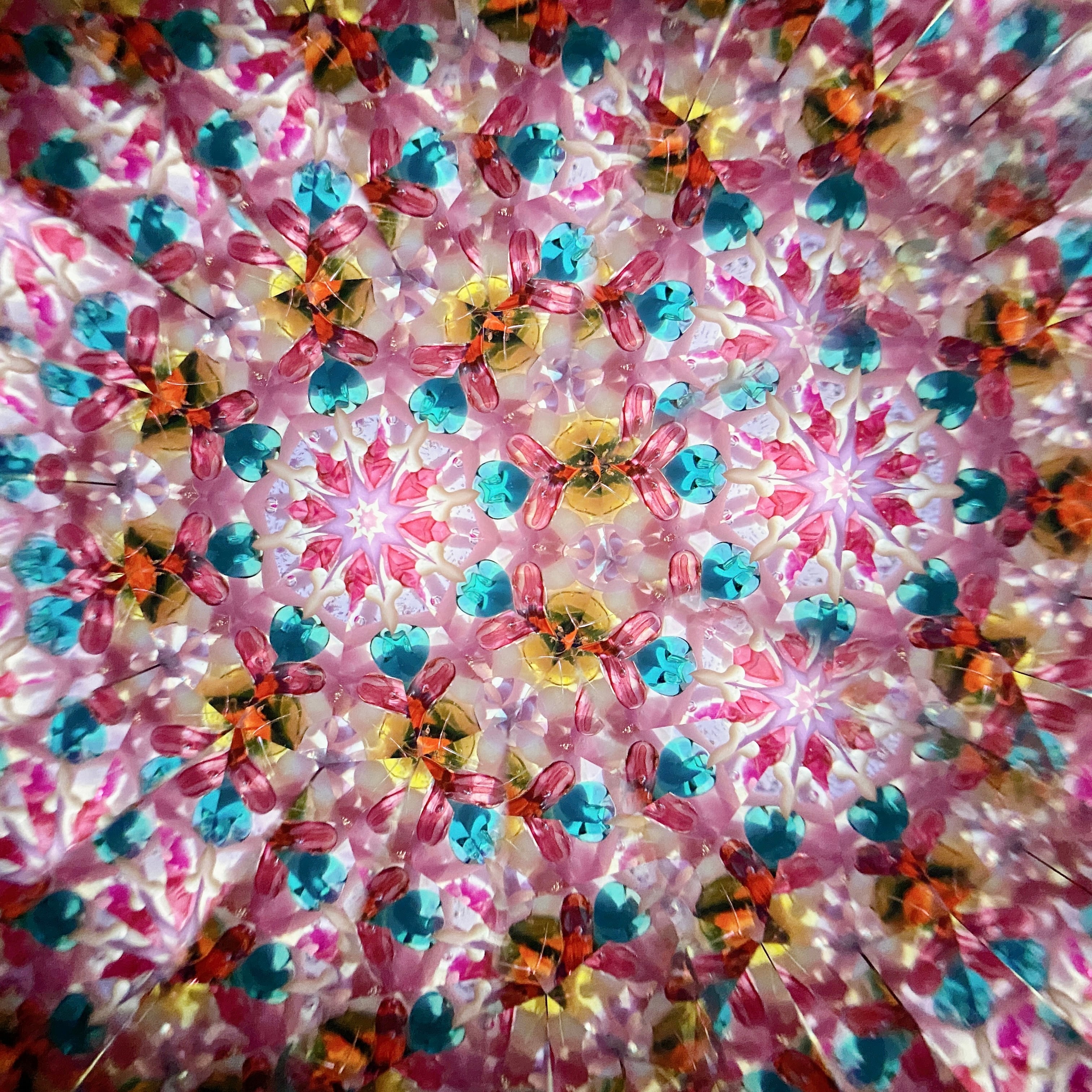 ガラスポッドの万華鏡『フラワーポッド』ドライフラワー千日紅／red