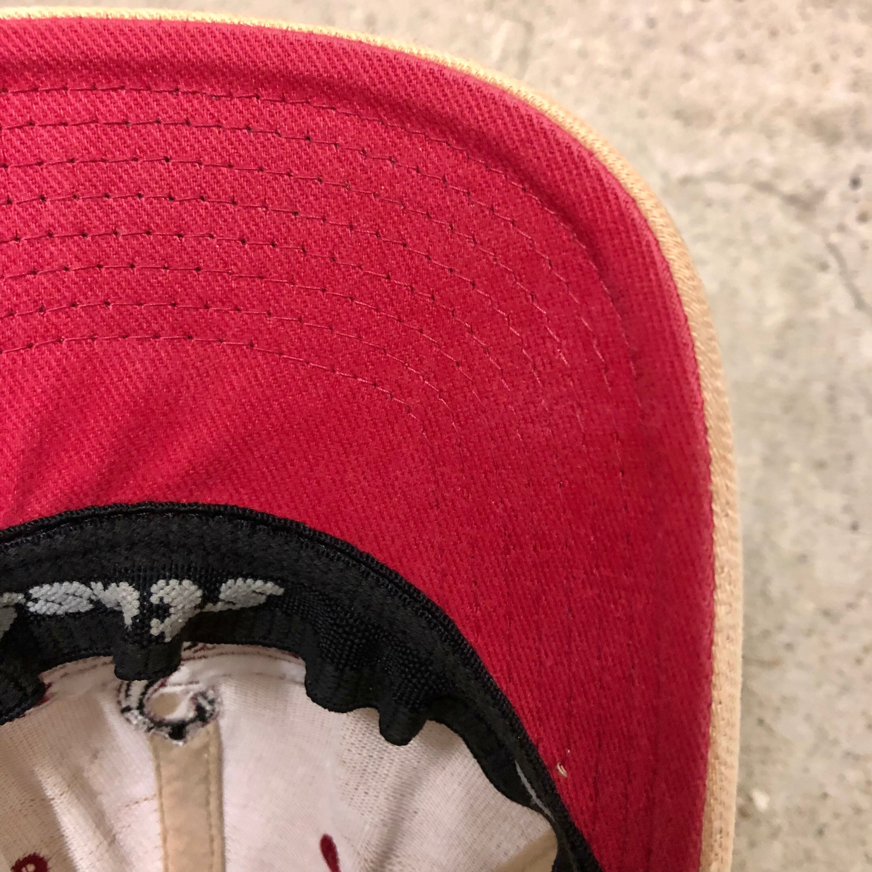 90s OLD STUSSY/SS logo Cap/紺タグ/S/M/ロゴ刺繍/キャップ/ベージュ