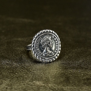 silver 925 coin ring №61