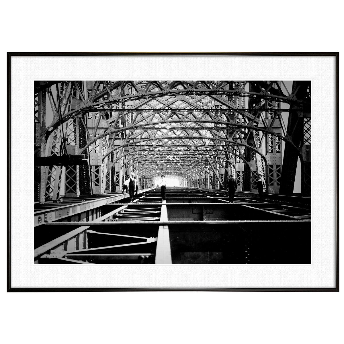 アメリカ写真 1907年ニューヨーク ブラックウェルズアイランドで建設中