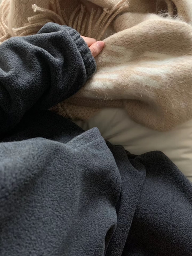 (予約) ounce / Mellow hoodie half zipup 2color