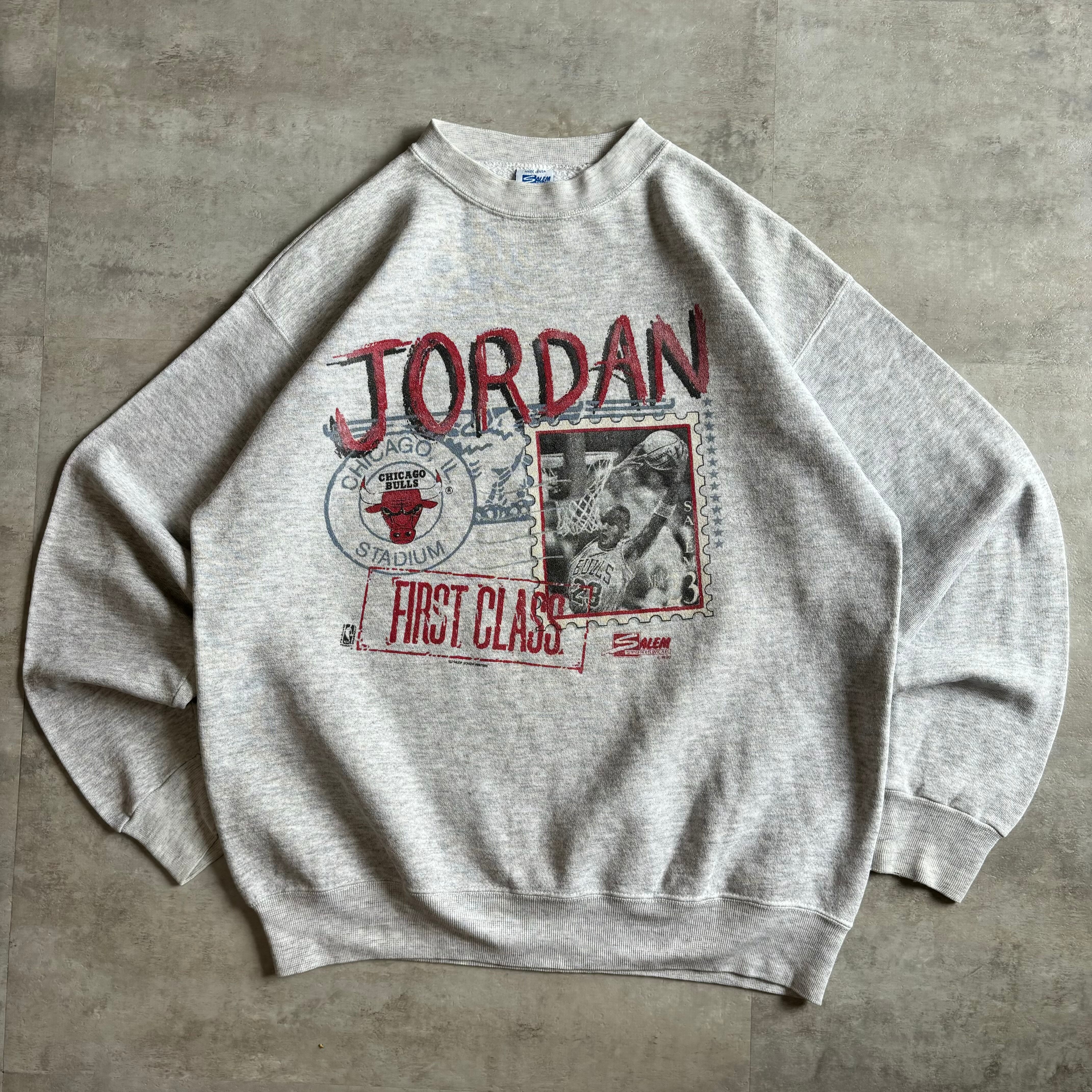 《L》Michael Jordan マイケルジョーダン バスケ CHICAGO BULLS スウェット usa製 90年代 vintage no.4086