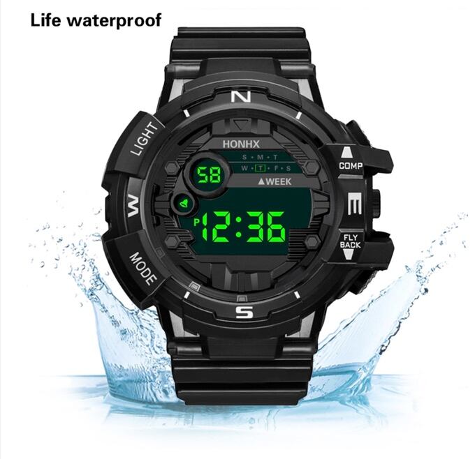 高額売筋】 HONHX 腕時計 デジタル腕時計 ダイバーズウォッチ 3気圧防水