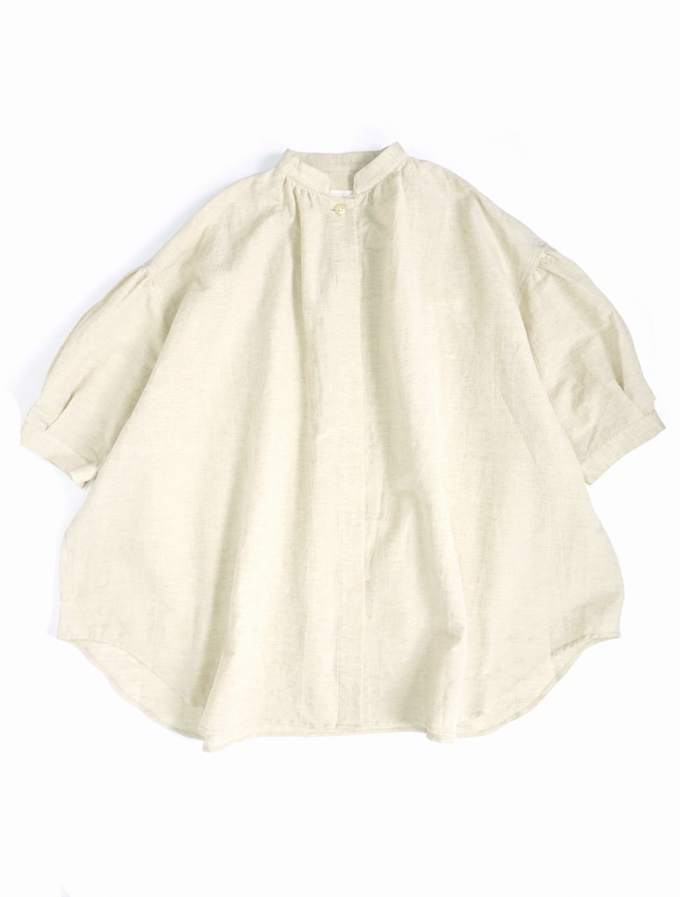 Cotton Linen Fly-Front Blouse